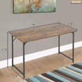 thumbnail image 3 of BestOffice FDW 47" Computer Desk, Modern Home Office Wood & Metal PC Table for Small Spaces, Study, Gaming Workstation Vintage Style, 3 of 7