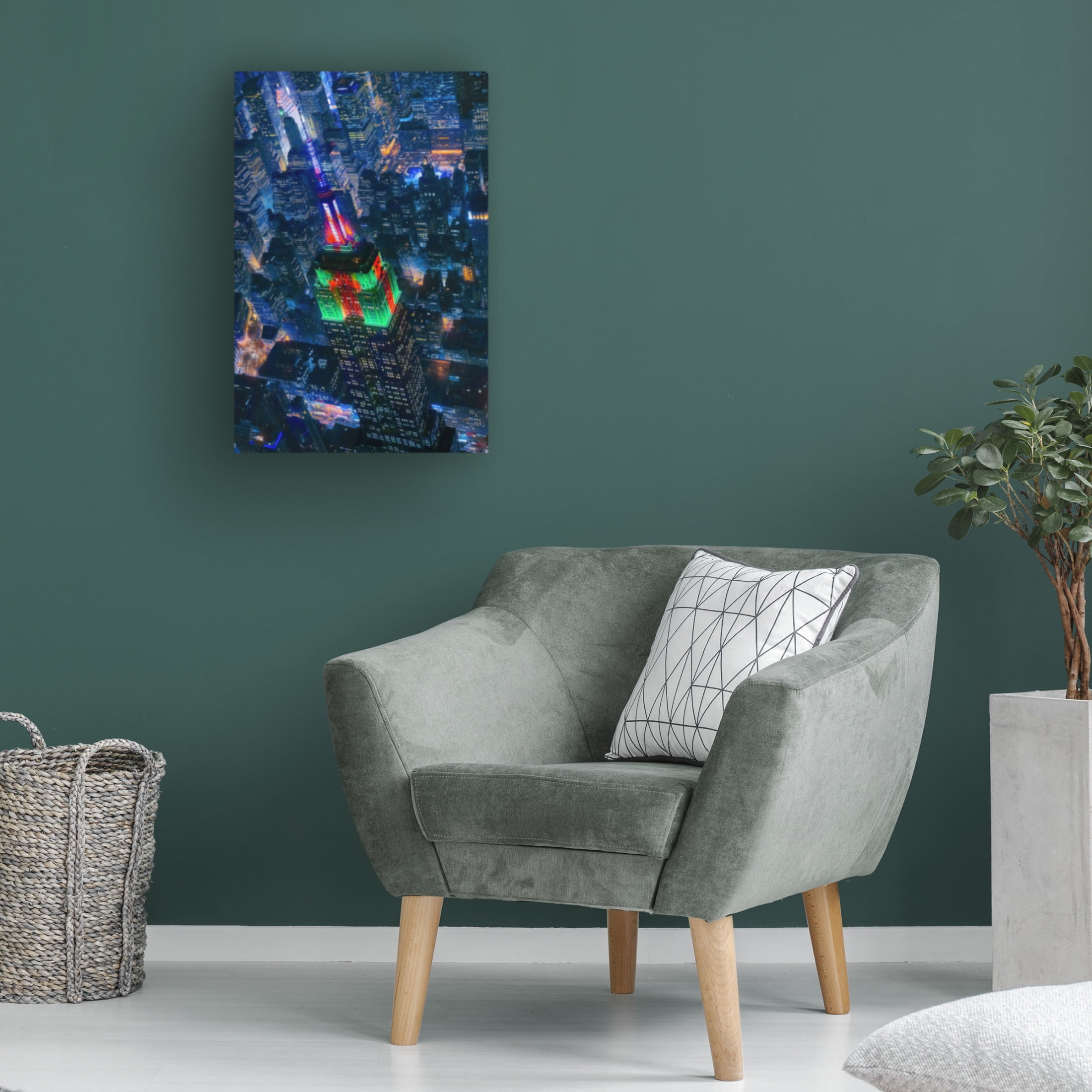 Canvas Wall Art - Javier De La 'Flying Nyc' Wall Art for Living Room, Bedroom, or Office Décor by Trademark Fine Art - 16 x 24 Inches