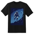 thumbnail image 2 of Plus Size Shirt for Women Black Tops for Women Oversized Short Sleeves Shirt for Women Astronaut1 T Shirt Crewneck Shirt for Women L, 2 of 5