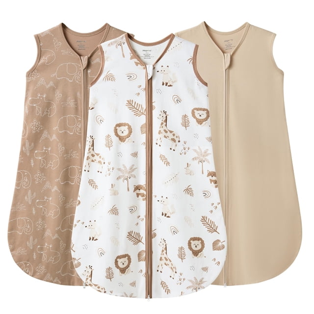 Saco de Dormir para Bebé JELLYMONI 0.5 Tog Paquete de 3 Algodón 0-6 Meses