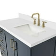 thumbnail image 5 of Ariel Taylor 43 In. Right Offset Rectangle Sink Vanity With White Quartz Countertop In Midnight Blue, 5 of 10