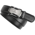 thumbnail image 3 of BOSTANTEN Mens Belt Leather Ratchet Dress Belt with Sliding Adjustable Buckle, Trim to Fit, 3 of 14