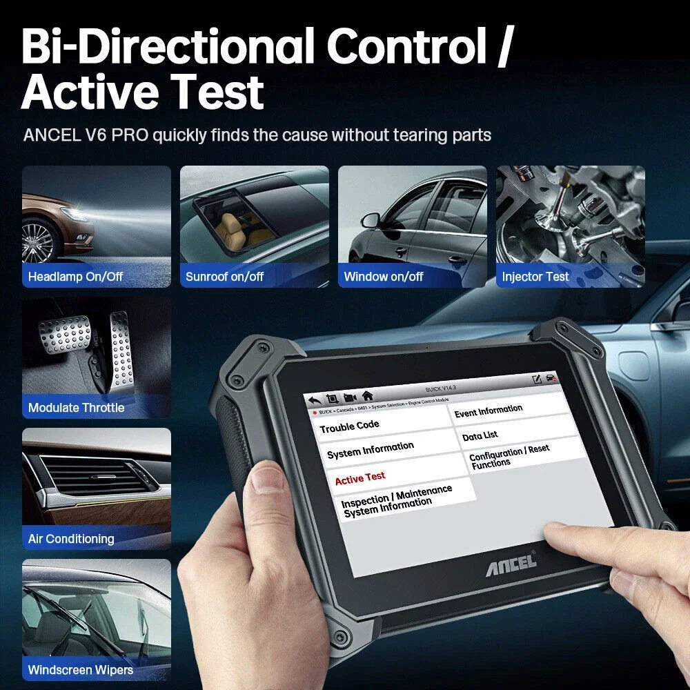 [Second Hand] ANCEL V6 PRO Bidirectional OBD2 Scan Tool with Gift: BM410,
