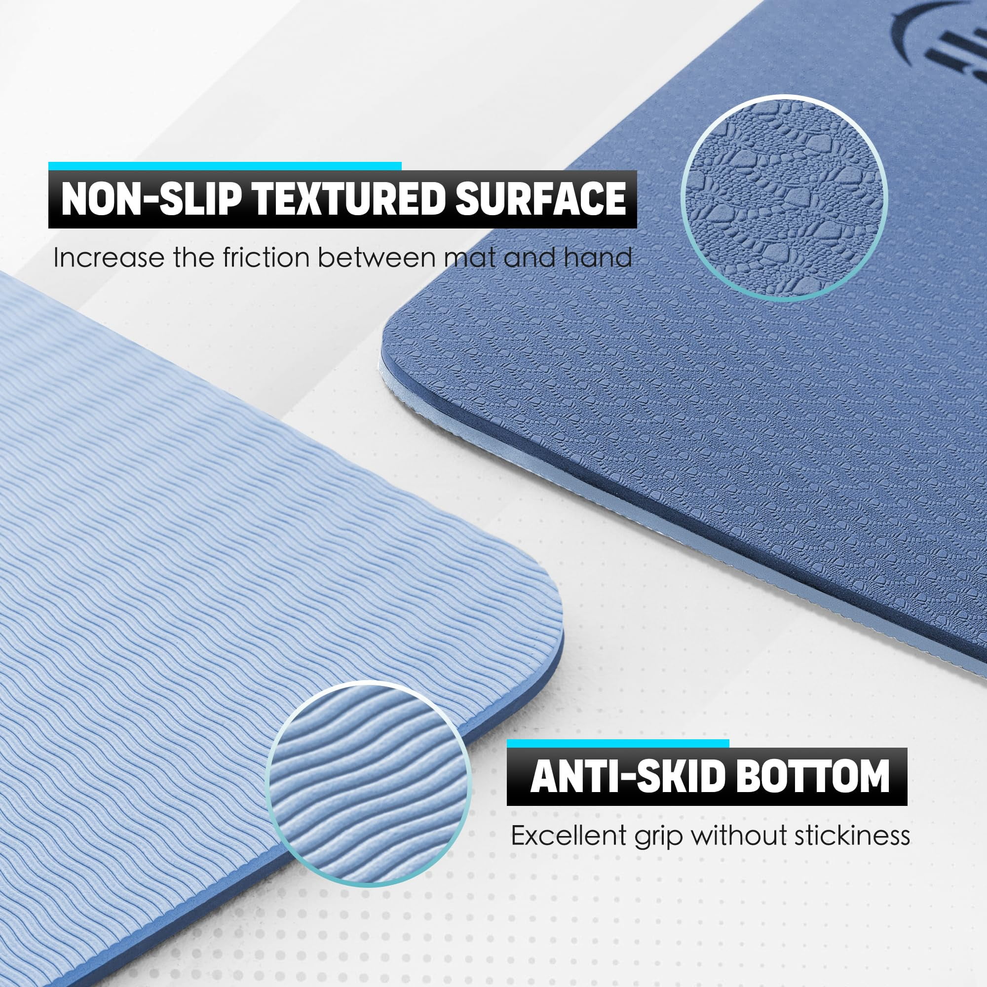 Yoga Mat for Men and Women 2/5 Inch Extra Thick All-Purpose TPE