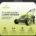 thumbnail image 3 of Sun Joe Push Lawn Mower and Mulcher, 17" Electric Walk Behind Grass Cutter, SUJ-MJ403E, 3 of 11