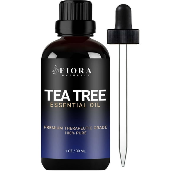 Fiora Naturals Tea Tree Oil for Skin, Face, Hair and Toenails - 100% Pure Tea Tree Essential Oil for humidifier, Piercing, Hair Growth, Dandruff, Scalp & Foot care. Pure Melaleuca Alternifol