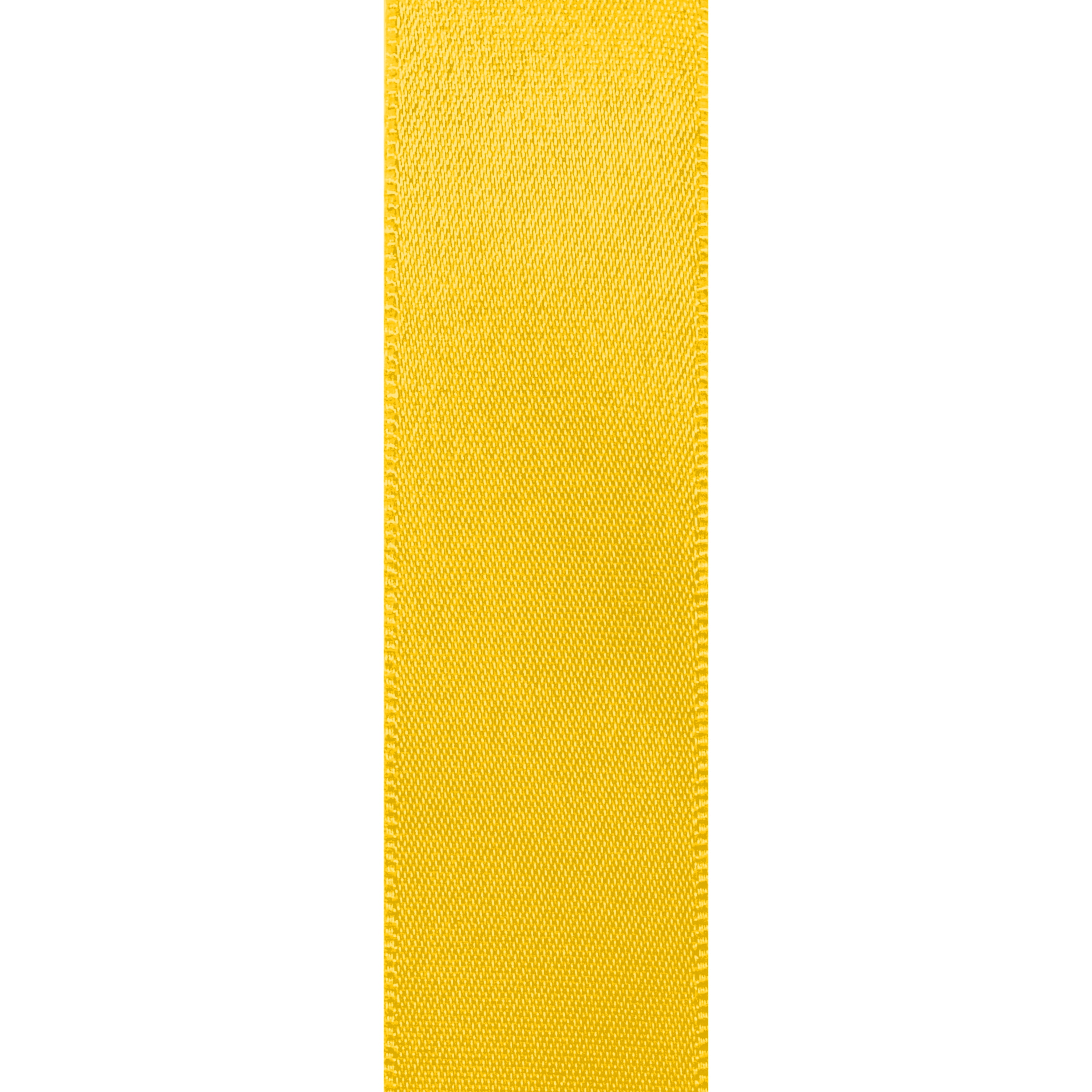 Yellow Double Faced Satin Ribbon for Crafts, 7/8" x 100 Yards by Gwen Studios