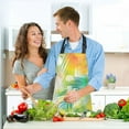 thumbnail image 6 of Colorful Shiny Summer Leaf 5 Pcs Kitchen Set Heat Resistant Oven Mitts and Non-Slip Pot Holders with Adjustable Cooking Apron, 6 of 6