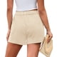 thumbnail image 2 of Shorts Boxer de Mujer PRETTYGARDEN a Rayas Verano 2025, Cintura Elástica Casual, Pantalones de Pijama para Dormir y Playa (Rayas Albaricoque Blanco, Talle S), 2 of 9