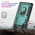 thumbnail image 7 of SaniMore Tri-layer Case for Samsung Galaxy Z Flip 4 6.7", 360° Rotating Holder/Kickstand Rugged PC Back + TPU Bumper Magnetic Car Mount Anti-fingerprint Anti-fall Heavy Duty Protective CasDarkgreen, 7 of 7