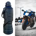 thumbnail image 1 of Colaxi 1.8L Motorcycle Spare Tank Container Multipurpose Water Bottle Portable Cylindrical for Cup Holder Installation Black, 1 of 8