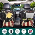 thumbnail image 4 of Car Seat Back Protector,Waterproof & Stain Resistant Kick Mats with Tablet Holder & Organizer Pockets,Easy-Clean Nylon Back Seat Protector The Flag, 4 of 7