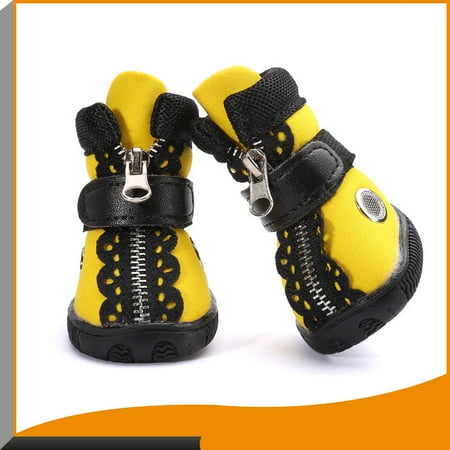 

Livesture European And American Style Pet Shoes Are Cool Yellow Size4