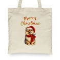thumbnail image 2 of Merry Christmas Pomeranian Enjoys Woofmas Winter Xmas Holiday Canvas Tote Bag Pom Dog Lover Gifts Reusable Shopping Grocery Bag - 02022, 2 of 5
