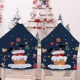 thumbnail image 1 of Fundas para sillas navideñas Chimenea azul marino JanHm, 1 of 3