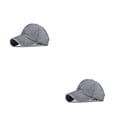 thumbnail image 3 of Sonducket Gorra de béisbol para mujer, sombrero deportivo con cola de caballo, con ala parasol, hebilla ajustable para accesorios de ocio al Gris 2piezas, 3 of 6