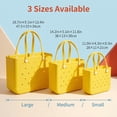 thumbnail image 3 of CALLINOX Women's Waterproof EVA Beach Tote Bag 3-Piece Set,Yellow., 3 of 7