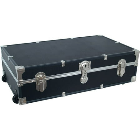 Seward Trunk Under Bed 31-Inch Footlocker Trunk with Wheels
