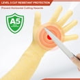 thumbnail image 3 of Uxcell Cut Resistant Sleeves with Gloves, Arm Protection Sleeve HPPE for Kitchen, Welding, Farming Yellow 17 Inch, 3 of 7