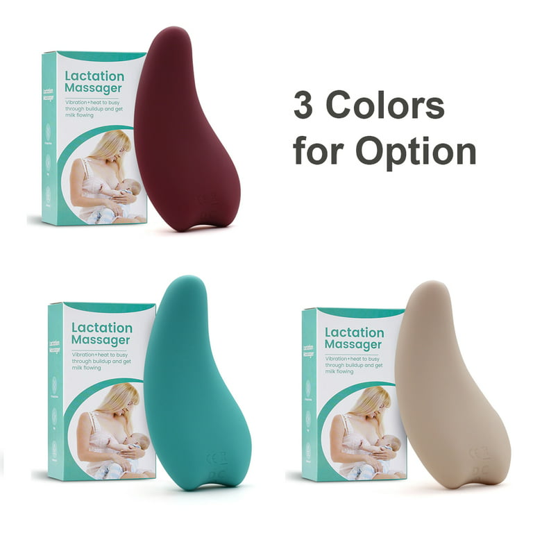 Dcenta Warming Lactation Massager Soft Silicone Massager for Breastfeeding  Heat + Vibration for Clogged Ducts Improved Postpartum Milk