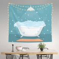 thumbnail image 2 of Pofeuu Bathtub with Soap Bubbles Print Wall Tapestry Decoration Wall Hanging Tapestry 60 x 51 Inch, 2 of 6