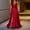 Red, variant on Oplxuo Elegant Satin Evening Dress for Women Plus Size Sexy V Neck Empire Waist Semi Formal Party Cocktail Maxi Dress