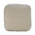 thumbnail image 3 of LR Home Miriam Square Gray/Ivory Shag Mountains Indoor Medium Pouf Ottoman, 16" H x 16" W, 3 of 4