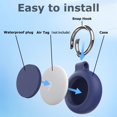 thumbnail image 4 of SENHAWK IP67 Waterproof Carbon Fiber AirTag Dog Collar Holder, Rotating Lock Secure Anti-Lost Pet ID Tag, Compatible with Apple AirTag, GPS Tracker Case for Dog Cat, 4 of 8