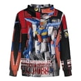 thumbnail image 5 of Mobile Suit Gundam Zip Up Hoodie 3D Print Pullover Hooded Full Zip Sweatshirts Tops Blouse with Pocket for Mens Womens, 5 of 8