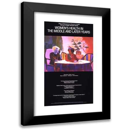 National Institutes of Health 10x14 Black Modern Framed Museum Art Print Titled - Women's Health in the Middle and Later Years (1996)