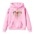 thumbnail image 3 of ibuvkizy Girls Fall Winter Hoodies Sweatshirt Long Sleeve Pullover Tops,Children's Shirt Pattern T-shirt Printed Round Neck Short Top Suitable for Boys and Girls Aged Hooded Sweatshirt, 3 of 3