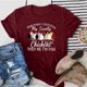 thumbnail image 2 of Gibobby Camisetas Mujer Baratas Manga Corta Mujeres Casual Impresión Mangas Cuello Redondo Camiseta Suelta Blusa Tops(Vino,M), 2 of 4