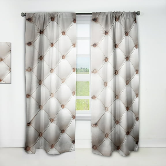Designart 'Close Up Diamond Shaped Leather Couch' Modern & Contemporary Curtain Panel