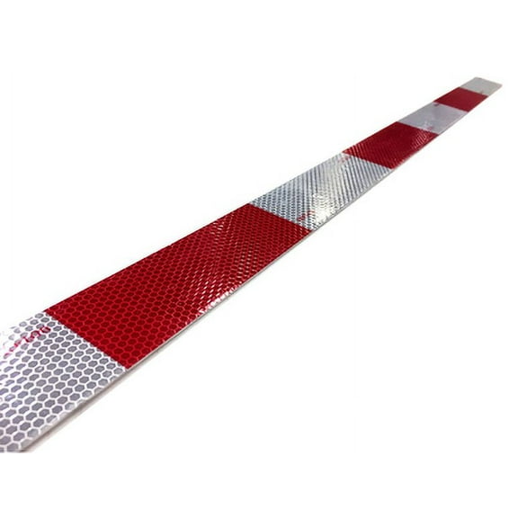 DOT C2 Aluminum Reflective Plate (2" x 48") Glass Bead 6" red/6" white