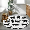 thumbnail image 5 of Black Cat Round Rug 3ft Washable Circle Entryway Rugs Non Slip Modern Cartoon Animals Minimalist Area Rug Indoor Floor Carpet for Bedroom Kitchen Living Room Home Office Dining Room Nursery, 5 of 8