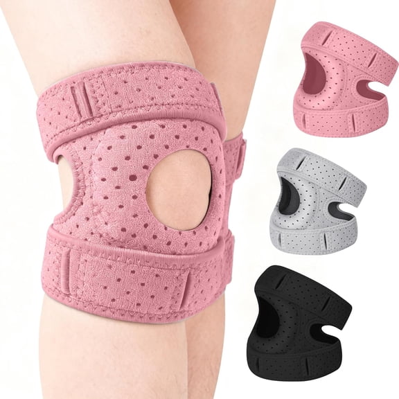 Patella Knee Strap for Men & Women, Adjustable Knee Support Band for Running & Workout, Breathable Patella Stabilizer for 13-21 Inch Knees, 1-Pack