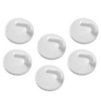 NUOLUX 6Pcs Towel Hooks Adhesive Small Round for Bathrooms and Kitchens Home Use