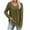 Army Green（1）, variant on Diufon Womens Sweaters Plus Size Fall Casual Solid Color Pullover Tops Fashion V Neck Pleated Long Sleeve Tops