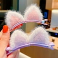 thumbnail image 3 of Eoperou 1 Pair Attractive Hair Pin Fine Workmanship Colorful Cats Ears Shape Headwear Clip for Daily, 3 of 8