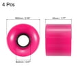 thumbnail image 2 of Uxcell 60mm Skateboard Wheel Street Wheels for Skateboards Cruiser Wheels 78A, Rose Red 4 Pack, 2 of 5