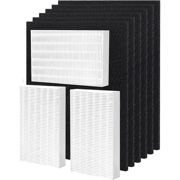 HPA300 HEPA Filter R Replacement for Honeywell HPA300, HPA304, HPA8350 Air Purifier, 3 HEPA Filters R & 6 Precut Activated Carbon Pre-Filters, Part# HRF-ARVP300