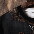 thumbnail image 4 of Men's Long Sleeve Viking Wolf Printed Celtic Crew Neck Sweatshirt Dark Retro Viking Cultural Fashion Long Sleeve Top for Men with Edgy Cultural Design(Black,XXL), 4 of 5