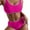 Z2-Hot Pink, variant on Plus Size Bikini Women's Triangle Bikini String Bikini Set Two Piece Swimsuit Bathing Suits (Black,L)