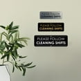 thumbnail image 6 of Signs ByLITA Standard Please Follow Cleaning Shifts Door or Wall Sign Easy Installation | Shared Accommodation | Sign for Home, Business, AirBNB and Office Spaces Sign (Black) - Large, 6 of 9
