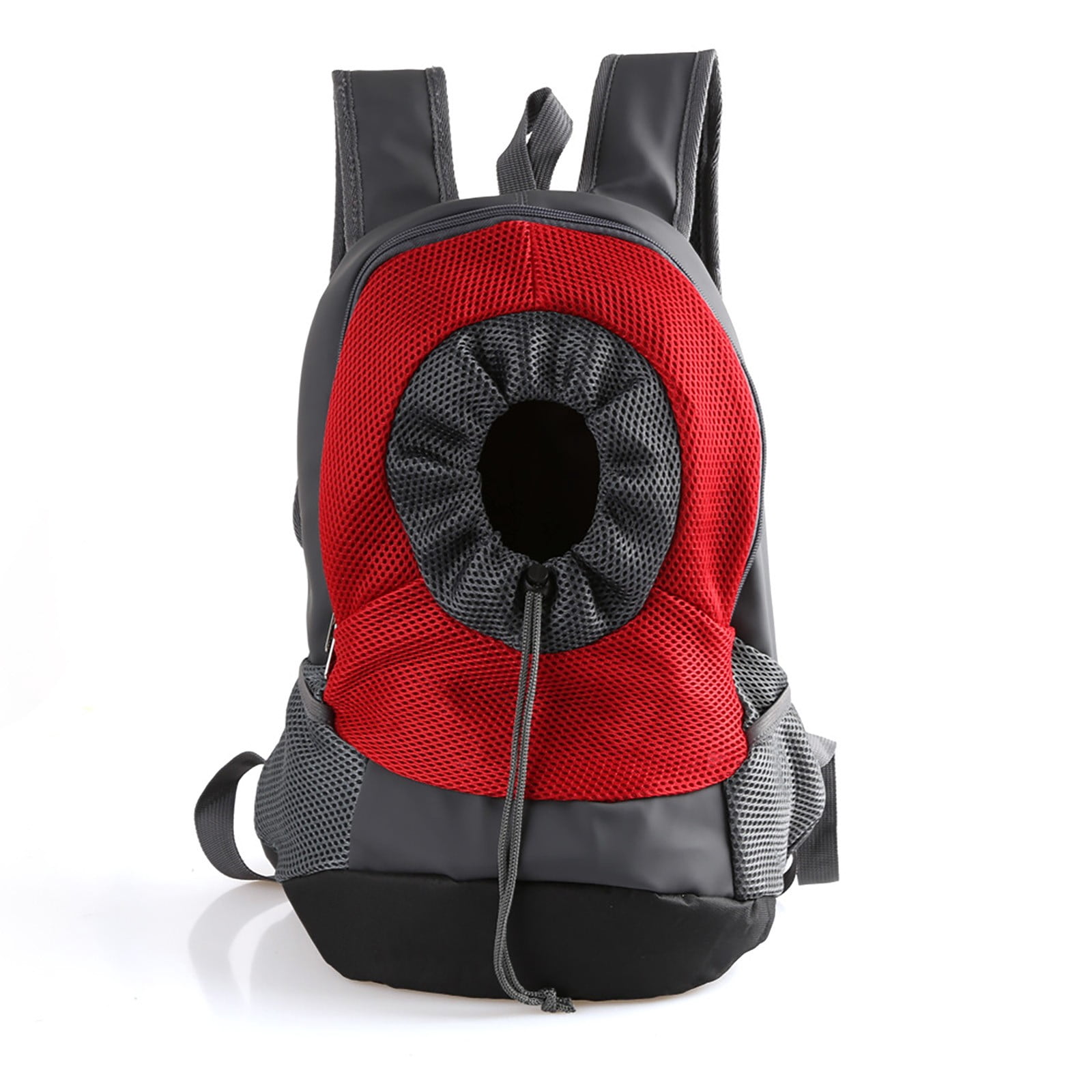 JAHH Foldable Mesh Pet Carrier Backpack, Breathable Dog Shoulder Bag with Chest Strap, Collapsible Cat Travel Bag for Small Animals Outdoor Vet Visits
