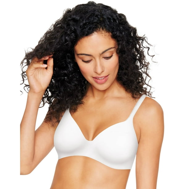 Hanes Womens Ultimate ComfortBlend T-Shirt Wirefree Bra, 36D, White 