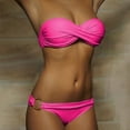 thumbnail image 4 of Women Bikinis Strapless Push Up Padded High Waisted Bottoms Sexy Swimsuit Two Piece Suits Beachwear Brazilian, 4 of 5