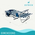 thumbnail image 5 of Ostrich Ladies Comfort Beach Chair and On Your Back Chair, Stripped Blue, 5 of 12