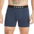 thumbnail image 2 of Hanes Ultimate 4-Pack Men's ComfortBlend Boxer Brief Underwear Color: Blue Red Size: S, 2 of 4