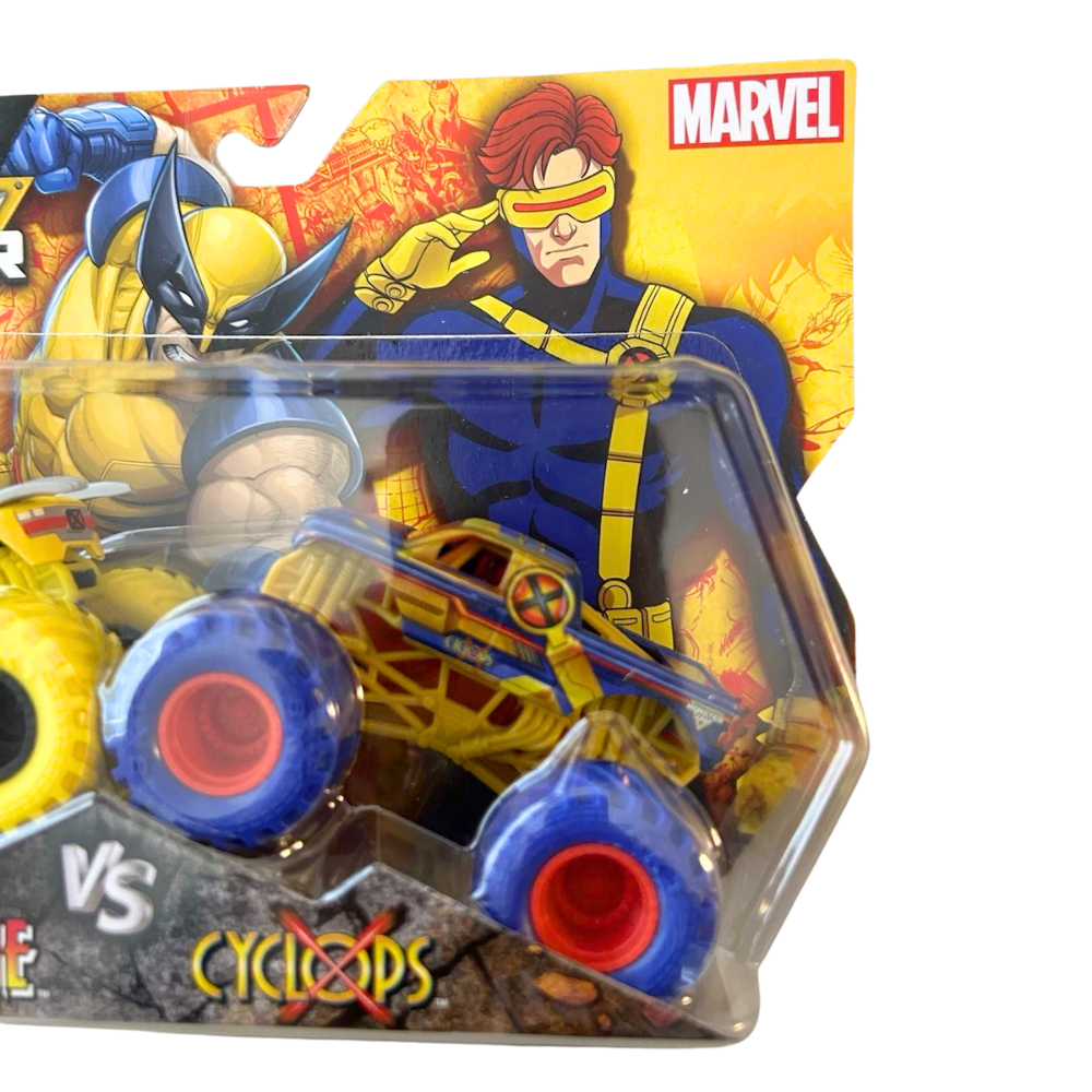 Monster Jam Marvel Wolverine vs Cyclops 1:64 Die-Cast Monster Truck 2 Pack, Series 6